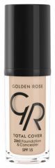 Тональный крем для лица Golden Rose TOTAL COVER 2in1 Foundation & Concealer